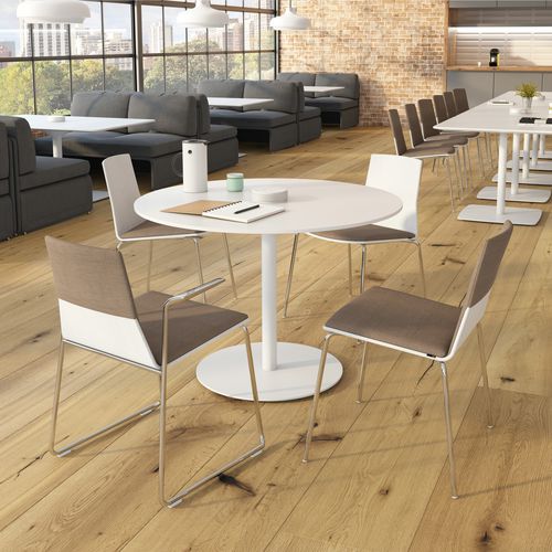Moderner Besucherstuhl - MONTARA650 - Coalesse - für den Innenraum / Stoff / Aluminium