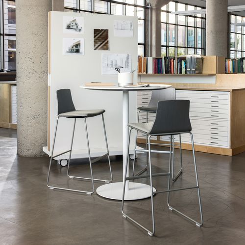 Moderner Stehtisch - MONTARA650 - Coalesse - Holzfurnier / Laminat / melaminbeschichtet