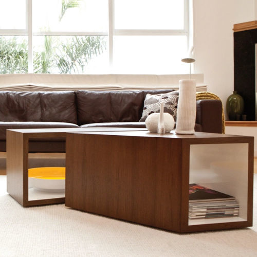 Moderner Beistelltisch - SEBASTOPOL - Coalesse - Holzfurnier / Laminat / Gestell aus Holz