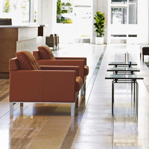 Moderner Besuchersessel - MILLBRAE LIFESTYLE - Coalesse - Stoff / Leder / Stahl