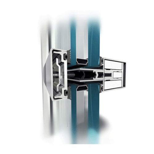 Vorhangfassade / freitragende Struktur - MB-SR50 EI - Aluprof S.A - aus Aluminium und Glas