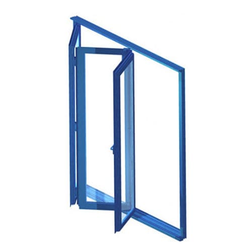 Schiebe-Stapel-Terrassentür - Aluprof S.A - faltbar / Aluminium / mit Doppelverglasung