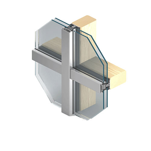 Vorhangfassade / freitragende Struktur - MB-SR50 A - Aluprof S.A - aus Aluminium und Glas