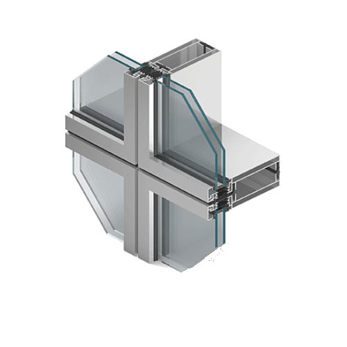 Paneel-Vorhangfassade - MB-SE75 - Aluprof S.A - aus Metall und Glas