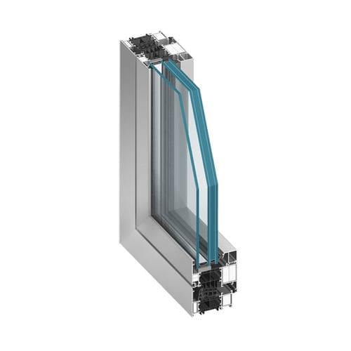Aluminiumprofil - MB-86EI - Aluprof S.A - symmetrischer Querschnitt / für Trennwand / für Fenster