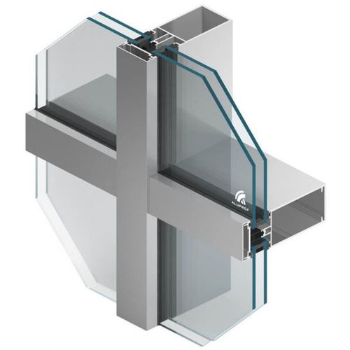 Paneel-Vorhangfassade - MB-SR60 Series - Aluprof S.A - Glas / Aluminium / mit integrierter Isolierung