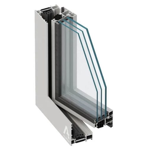 Aluminiumfenster - MB-79N US - Aluprof S.A - feststehend / Fall / mit Dreifachverglasung