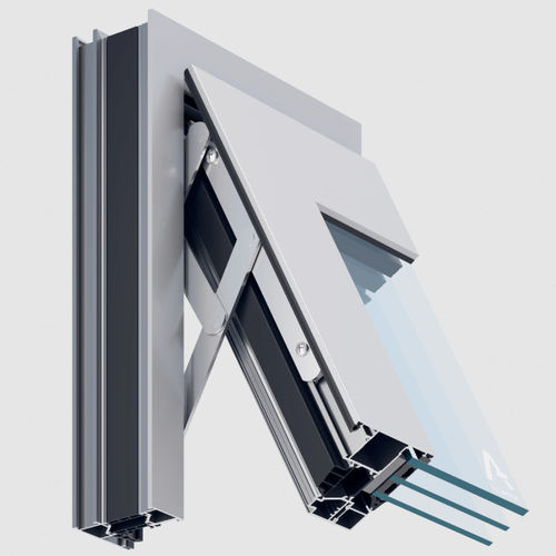 Aluminiumfenster - MB-79N  - Aluprof S.A - Flügel / mit Dreifachverglasung / zweiflügelig