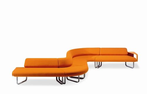 Modulsofa - YUKU - Rossin - modern / orange / Gestell aus Metall