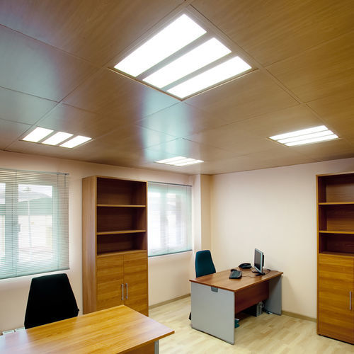 Dekorplatte für abgehängte Decken - LM3 - Ideatec Advanced Acoustic Solutions - Brandschutz / hintergrundbeleuchtet / Holz