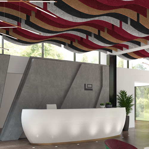 Polyesterfaser-Akustikbaffel - BAFLE - Ideatec Advanced Acoustic Solutions - hängend / deckenmontiert / Dekor
