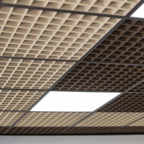 Wandmontierte Akustikplatte - REJILLA - Ideatec Advanced Acoustic Solutions - für abgehängte Decken / Polyesterfaser / quadratisch