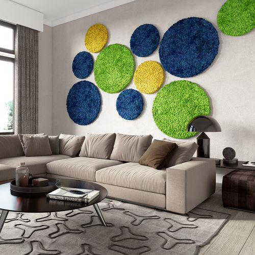Stabilisierte Moos / flache - CIRCLE - Ideatec Advanced Acoustic Solutions - für begrünte Mauern / für Pflanzenbild / für abgehängte Decken