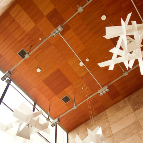 Wandmontierte Akustikplatte - MICROACUSTIC - Ideatec Advanced Acoustic Solutions - für Decke / für abgehängte Decken / Holz