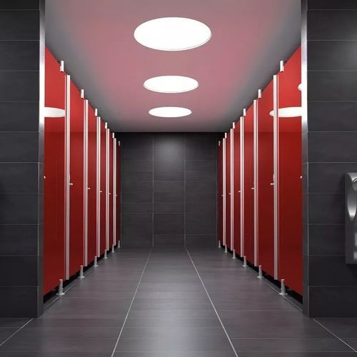HPL-Sanitärkabine - STUDIO T - Fit Interiors - Hartglas / Edelstahl / extrudiertes Aluminium