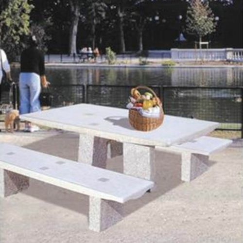 Moderner Picknicktisch - TPA190 P - Francioli - Granit / Gestell aus Granit / rechteckig