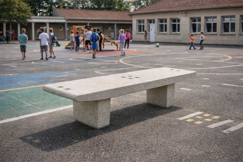 Betonbank für den öffentlichen Raum - BAJ300P - Francioli - Granit / für Außenbereich / Zweisitzer