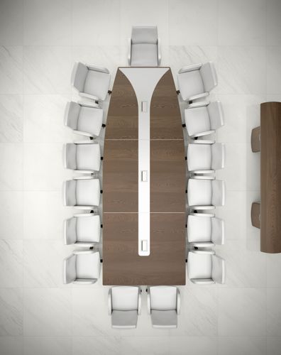 Moderner Besprechungstisch - ISIXTY - Codutti Furniture Srl - Holz / mit integrierter Steckdose / für professionellen Einsatz
