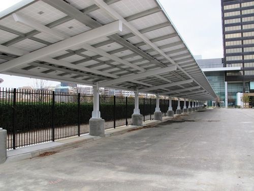 Carport für Gewerbegebrauch - Duo-Gard - mit Solarpaneel / Stahl