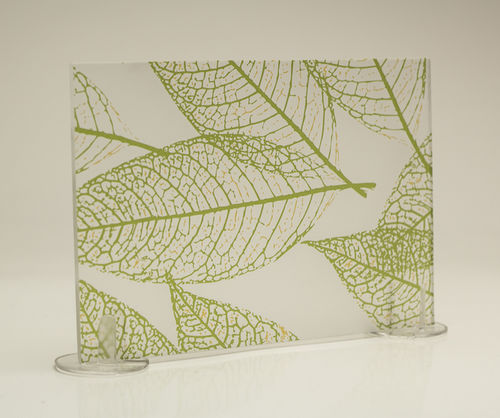 Ornamentglasscheibe - TEXTURES SOLID : FOREST LEAVES - Duo-Gard - lichtdurchlässig / für Innenausbau