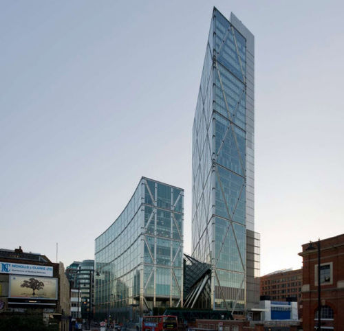 VEP-Vorhangfassade - THE BROADGATE TOWER - Josef Gartner - Glas / Edelstahl
