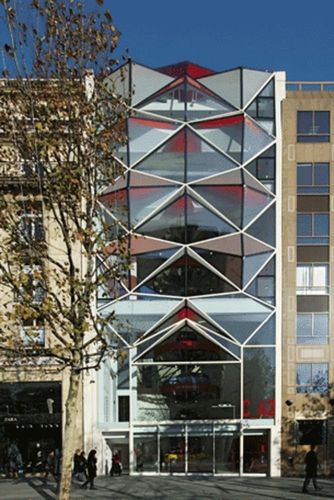 Paneel-Vorhangfassade - C42 VITRINE MONDIALE DE CITROËN - Josef Gartner - aus Metall und Glas / Edelstahl