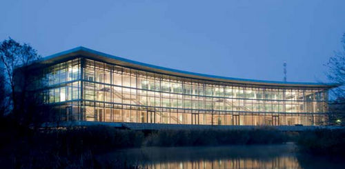 Paneel-Vorhangfassade - HEINRICH HEINE UNIVERSITY - Josef Gartner - aus Aluminium und Glas / transparent