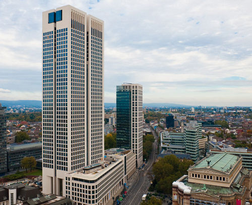 Lichtdurchlässige Glasscheibe - OPERNTURM - Josef Gartner - für Fassaden / flach
