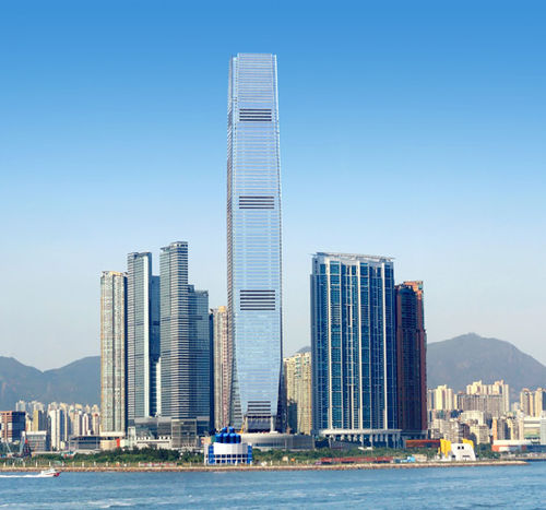 VEP-Vorhangfassade - INTERNATIONAL COMMERCE CENTRE - Permasteelisa - aus Aluminium und Glas