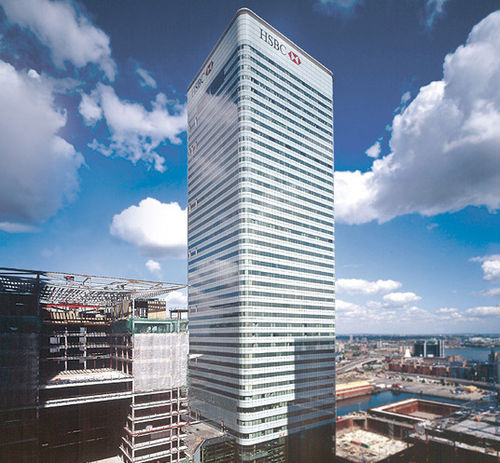 Platten-Vorhangfassade - CANADA SQUARE - Permasteelisa - aus Metall und Glas / transparent