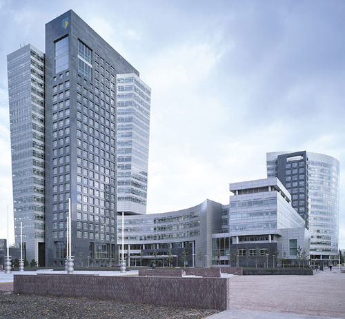 Vorhangfassade / freitragende Struktur - ABN AMRO - Permasteelisa - aus Metall und Glas