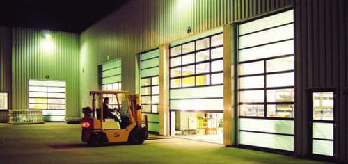 Sektionales Industrietor - SPACELITE HTU - Angel Mir – Portes Bisbal - Glasfaser / für die Lebensmittelindustrie / halbverglast