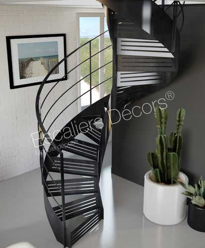 Wendeltreppe - GRAPHIQUE DH119 SPIR'DÉCO®  - ESCALIERS DECORS - Glasstufen / mit Stahlstruktur / für Privatgebrauch