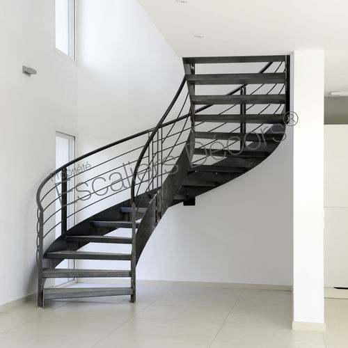 Runde Wendeltreppe - LOFT DT91 ESCA'DROIT® - ESCALIERS DECORS - Betonstufen / mit Stahlstruktur / für Privatgebrauch