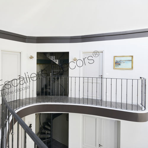 Schmiedeeisen-Geländer - Bistrot DH122 series - ESCALIERS DECORS - mit Stangen / für den Innenraum / für Treppen