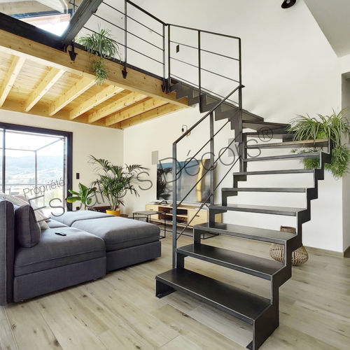 Viertelgewendelte Treppe - ELLE DT177 - ESCALIERS DECORS - Metallstufen / Metall / für Privatgebrauch