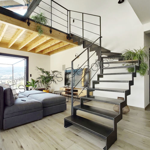Viertelgewendelte Treppe - LOFT DT177 - ESCALIERS DECORS - Metallstufen / Metall / für Privatgebrauch