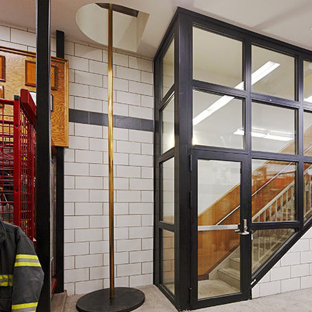 Tür für Innenbereich - FIREFRAMES® HEAT BARRIER SERIES - TGP - Glas / einflügelig / Glas