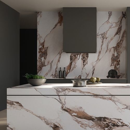 Marmor-Steinplatte - CALACATTA PINK - Italgraniti Group S.p.a. - für Innenausbau / für Küche / für Arbeitsplatte