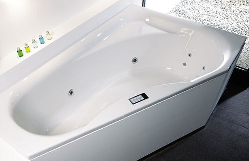 Badewanne für Eckeinbau - TIKA 165/175 - Repabad - Acryl / weiß