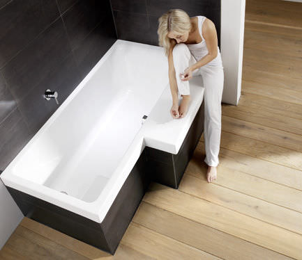 Acryl-Badewanne - STAIRWAY 170 - Repabad - weiß
