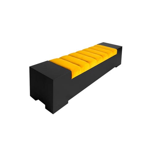 Moderne Bank - VOLUPTO - Viveti - lackiertes Holz / Stoff / gepolstert