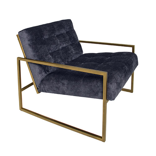 Moderner Sessel - BERLIJN - Viveti - Stoff / Metall / grau