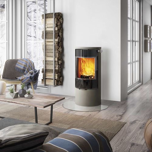 Holz-Kaminofen - VIVA 100 L - Attika Feuer AG - 5 kW...10 kW / bodenstehend / mit 3 Sichtseiten