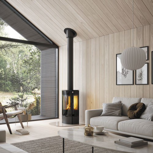 Holz-Kaminofen - CARO 90 - Attika Feuer AG - 0 - 5 kW / 5 kW...10 kW / bodenstehend