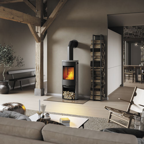 Holz-Kaminofen - CARO 120 - Attika Feuer AG - 0 - 5 kW / 5 kW...10 kW / bodenstehend