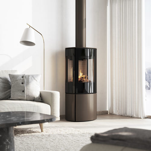 Gaskaminofen - CARO 110 GAS - Attika Feuer AG - 8,5 kW / freistehend / mit 3 Sichtseiten