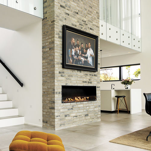 Bioethanol-Brennkammer / Stahl - Montreal Front  - Attika Feuer AG - rechteckig / modern / einbaufähig