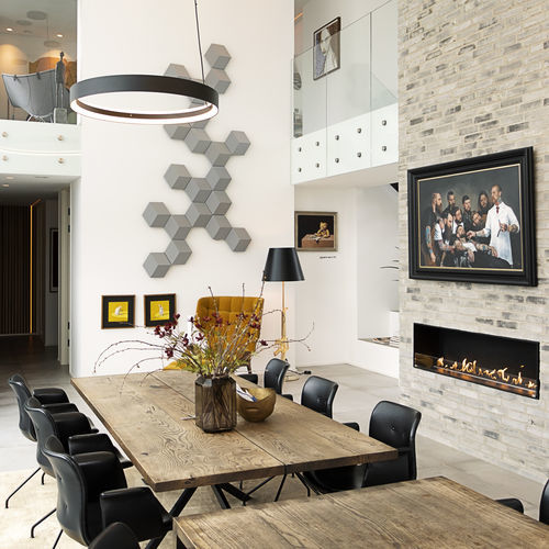 Elektrokamin - Montreal Front  - Attika Feuer AG - Einbau / für Wandmontage / doppelseitig