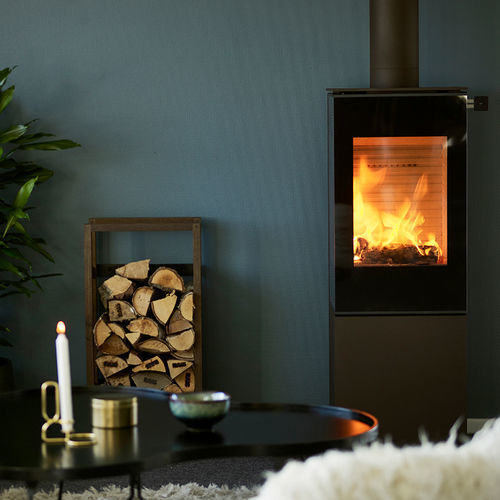 Holz-Kaminofen - NEXO 120 - Attika Feuer AG - 5 kW...10 kW / bodenstehend / mit 3 Sichtseiten
